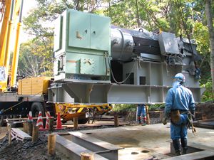 インクラ用ウインチ据付(34ton)